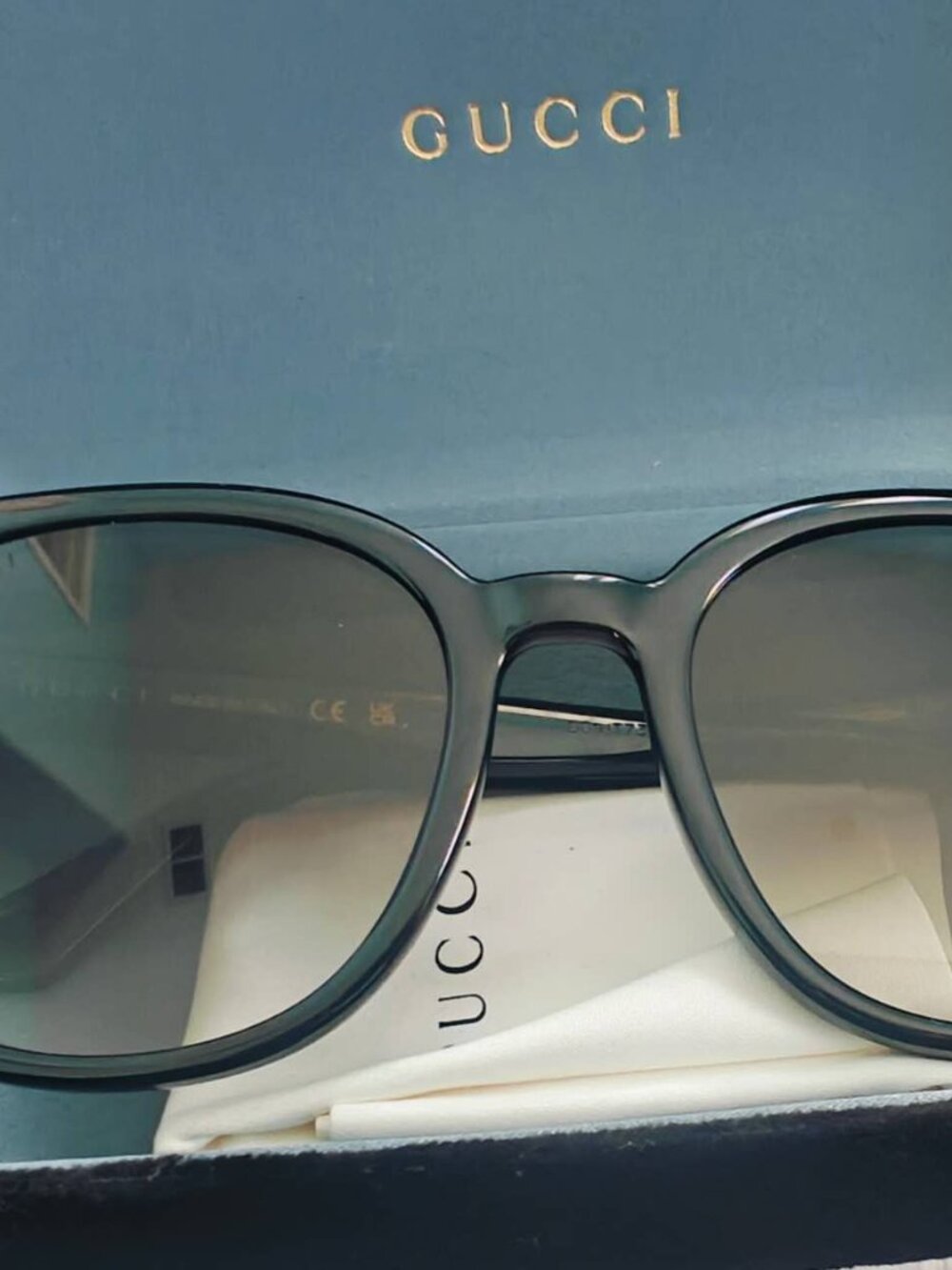 NIB Gucci Classic Black Sunglasses - Picture 8 of 11
